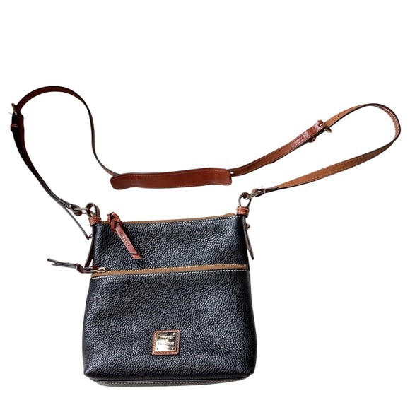 Dooney & Bourke Black and Brown Leather Crossbody - Picture 5 of 10